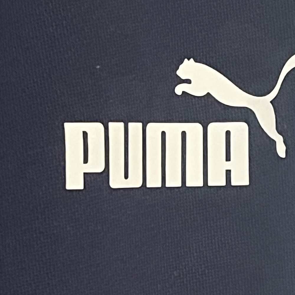 Puma Kids Dark Blue and White Joggers - Picture 3 of 8